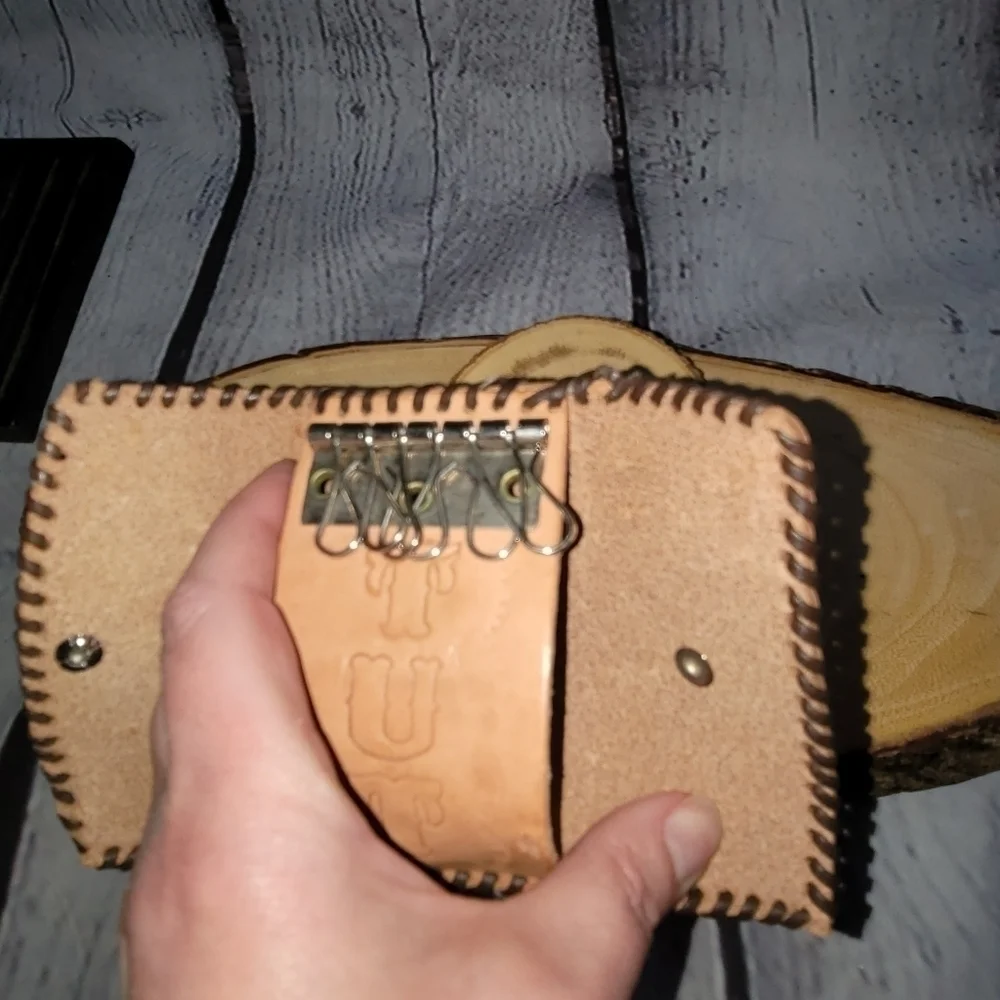 Vintage leather key holder